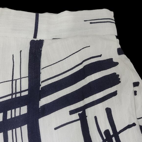 Latiste by Amy Shorts Blue White High Waist Layered Flounce Tap Pant Size Small - Picture 12 of 14